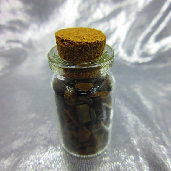 Tiger Eye Gemstone Chips In A Bottle Embellishments Natural Semi Precious - Picture 3 of 3